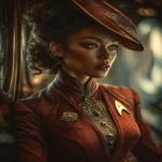 **Star Trek Uniforms reimagined in the style of belle epoque ; in the style of cinematic style photography, photorealistic images, ray tracing, subsurface-scattering, realistic lighting, live action 3D rendering --v 7.0 --p 7u4x1qi --ar 3:4 --s 250 --exp 25** - Image #2 <@419578677106311168>