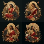 **a Bengali woman with a serpent in her root chakra, a black jaguar in her sacral , a hummingbird in her solar plexus and an eagle in her heart chakra, named Mr Dendrokinetic** - Variations (Strong) by <@1069265923099328512> (fast)