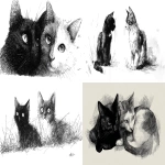 **two cats one black one grey & white in loose, rough sketchy pen and ink sketch style --ar 16:9** - <@1061324437334544496> (fast)
-# Create, explore, and organize on [midjourney.com](<https://midjourney.com/imagine?from_discord=1>)