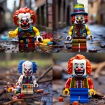 **art the clown horror icon as a Lego mini figure --v 5.2** - <@1083045241520668722> (fast)