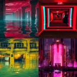 **a surreal endless fluorescent corridor that folds in on itself, office hallways merging into hotel lobbies, flooded with mirror-smooth reflective water, glowing EXIT signs floating midair, impossible staircases looping upside down, fog-filled empty rooms visible through open doors, vending machines emitting static light, faint reflections of unseen people on glossy walls, eerie symmetry, dreamlike volumetric haze, reality bending and collapsing, cinematic lighting, ultrarealistic textures, analog horror vibe, uncanny calm atmosphere, hyper-detailed architecture, Escher-like geometry, reflections behaving wrong, photo-real, long exposure glow, 35mm lens, --ar 9:16 --chaos 60 --v 6.0 --raw** - <@692146423638261810> (relaxed)
-# Create, explore, and organize on [midjourney.com](<https://midjourney.com/imagine?from_discord=1>)