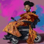 **graffiti bipoc motorized wheelchair and disability accessible fashion design sketch --ar 3:4 --p djcuvnt** - Image #3 <@948741381743083580>