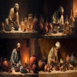 **servant mixing black galena powder with oils in a small bowl; clay jars of aromatic oils on table; indoor egypt setting; warm torchlight; realistic historical painting --ar 16:9 --v 7.0** - <@1168965155363762248> (fast)
-# Create, explore, and organize on [midjourney.com](<https://midjourney.com/imagine?from_discord=1>)