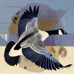 **barnacle goose in flight by Charley Harper --ar 5:4** - Image #2 <@1015631618645438535>