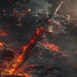**Soul Edge, cursed demonic sword, monstrous eye embedded in the blade, pulsating with dark energy, covered in jagged organic armor and blood-red crystals, surrounded by swirling dark mist and burning embers, ominous aura, highly detailed, ultra realistic, cinematic dark fantasy artwork, 8k --ar 9:16 --v 6.0** - Image #3 <@834125706757013534>