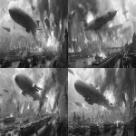 **The greatest winged leviathans destroying Sydney with nuclear explosive warheads mounted on 21,000 kiloton multiple rocket launcher trucks Harlem renaissance --ar 7:3 --v 7.0** - Variations (Strong) by <@234196445576691713> (fast)