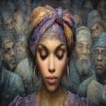 **Ernie Barnes art at Christmas, reading the Urantia Book, 8k, --chaos 99 --ar 8:5 --exp 50 --stylize 750 --v 7.0** - Image #1 <@843177938186797076>