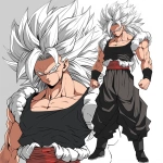 **Original anime character, fully colored in vivid anime palette, hand-drawn anime style, thick bold outlines, clean cel-shading, visible sketch lines for clarity, crosshatching on fabric folds and anatomy beneath clothing. Clear line art showing every feature without clutter, balanced composition emphasizing face and body. Multiple perspective options: (frontal heroic close-up of face and torso squared to the viewer) OR (three-quarter dynamic angle showing jawline depth, clothing folds, and stance) OR (low-angle upward shot emphasizing size and power) OR (high-angle downward shot showcasing form and clothing detail) OR (side profile close-up with sharp silhouette, flowing clothing, and defined expression). Ultra-detailed full-color anime artwork, uncluttered background, composition focused entirely on the character’s clothing, form, and presence. --niji 6 --raw** - Image #1 <@266429059049848832>