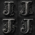 **design a business logo using the letter I and the letter J, aggressive old English style with dramatic lighting** - Variations (Strong) by <@973572765686829076> (fast, stealth)