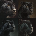 **a beautiful realistic portrait of a black jaguar --v 7.0** - <@1088638145991553126> (fast)