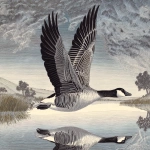 **barnacle goose in flight by Eric Ravilious --ar 5:4** - Image #1 <@1015631618645438535>