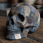 **patchwork telomere skull charcoal burnt --s 250 --v 7.0** - Image #1 <@974789918188535848>