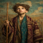 **photorealistic, klimt, A young enthusiastic Middle Eastern boy of royal birth standing holding a tall ornate wooden wand upright, expression of fresh excitement and inspired vision, eyes bright with utsaha enthusiasm and discovery, wearing simple burgundy and teal robes with gold Klimt geometric patterns, royal court in the background, stance suggesting forward movement and exploration, background with open landscape or desert horizon suggesting new beginnings and possibilities, Byzantine gold mosaic patterns subtly in background, atmosphere of utsaha fiery enthusiasm and fresh magnetic center, sense of beginning student with untested but genuine inspiration, jewel tones of burgundy teal gold and warm earth tones, ornate baroque frame, mood of eager discovery and dynamic forward energy, pure enthusiasm before friction arrives, --ar 2:3 --raw** - Image #2 <@1122608133139857530>