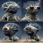 **<https://s.mj.run/CDd2LqYZmt8> insect doll locust roach hive, egg nest alien crawling on a scanline distortion fire, eyes burning, white pupil with red center, roasting on the beach, dusk cinematic --ar 2:3 --s 666 --p ajjw9qi --sref 4240880785 2348464004 <https://s.mj.run/8BMbIED5OrQ> --v 7.0** - <@788265797444173834> (fast)
-# Create, explore, and organize on [midjourney.com](<https://midjourney.com/imagine?from_discord=1>)