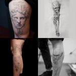 **a upper part leg part where the haunted liminal faces are designed and not tattooed so they should be drawings ready to be tattooed** - <@1241561862743654493> (fast)
-# Create, explore, and organize on [midjourney.com](<https://midjourney.com/imagine?from_discord=1>)