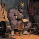 **the swole prince of darkness doing heavy squats and eating oats** - Image #1 <@538878031226470440>