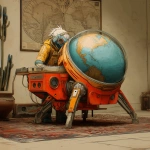 **<https://s.mj.run/JGGUA8uc3gQ> a continental drift stea punk operating with the machine --v 7.0 --raw** - Upscaled by <@1071135204846096475> (fast)