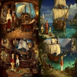 **In the style of The Curse of Monkey Island. ScummVM classic PC point-and-click adventure game. Captain, the wind is perfect, sails ready, ten knots, set sail for fun! Watch out me boys, there be coral reef ahead! LeChuckie --sref <https://s.mj.run/S-zv0CrnfeI> <https://s.mj.run/PG3rTwrGYuo> <https://s.mj.run/UJonG0eM1DM> <https://s.mj.run/RGiOlEOwlkE> <https://s.mj.run/5Nk0ycRLEA8> <https://s.mj.run/Q_TXURgYSks> --ar 5:4 --raw --p v96al3j** - <@538878031226470440> (relaxed)