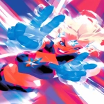 **Comic book cover. ICE is a female super hero from Justice League of America. She is a white-haired woman in blue and white ice costume, dynamic pose, dynamic action scene with polar vortex powers, she is wearing an ice outfit is using her powers to control the ocean waves in a dynamic pose by Artgerm, Leiji Matsumoto, Craig Mullins, Enki Bilal, Alex Maleev, J Scott Campbell, J.C Leyendecker, highly detailed illustration, hyper-realistic, cinematic lighting, watercolor, anime style, full body portrait, fantasy art, cinematic lighting, soft focus, atmospheric perspective, concept art, artstation, concept character design, with colorful details and simple lines. This is a flat digital illustration, a full-body portrait with high resolution and no shadows on the face. The illustration is highly detailed and of the best quality, a masterpiece in high definition. --ar 9:16 --profile znrs93l qp93yad jj966yk --stylize 500 --niji 6** - Image #4 <@1197624915298357348>