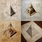 **monochronolith Pyramid, by Leonardo da Vinci, isometric cut view drawing, measurements, old paper slightly burn, lost knowledge --ar 16:9** - <@391048027051261958> (fast)
-# Create, explore, and organize on [midjourney.com](<https://midjourney.com/imagine?from_discord=1>)
