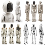 **a humanoid robot similar to the Unitree G1 . This is an original robot, humanoid in style, with its own unique "face". it should have a narrow waist, and look like the most recent technology. it should be lean and nimble. and it should have a kind, harmless nature. it should appear to be friendly. please show the robot design against a purely white background and provide front side and back angles. the robot should be about 5 feet tall. Realistic photography. Photoreal. --ar 16:9 --v 7.0** - <@1081928187845542040> (fast)
-# Create, explore, and organize on [midjourney.com](<https://midjourney.com/imagine?from_discord=1>)