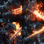 **a d&d dragonborn character, holding a large intricate sword, breathing extremely hot fire from his mouth, full body image, full scale image, epic, intense, action scene, 8k, 8k vivid, 8k ultra detailed, 8k ultra realistic, 8k cinematic, 8k hyper detailed, 8k hyper realistic, 8k photo realistic, 8k insanely detailed, 8k insanely realistic, 8k ultra high definition, 8k hyper high definition, 8k insanely high definition, 8k movie quality, --v 6.1** - <@413009047789240321> (fast)