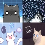 **Silly cat makes a silly face at accretion disk --ar 3:2 --profile fn9opxx u22owga 2z3eyk3 ro2ke7q y9a56jc --niji 6** - <@937851746712186921> (relaxed)