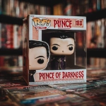 **prince of darkness funko pop box, sealed in box, "PRINCE OF DARKNESS" printed in red ink --ar 4:5 --v 7.0** - Image #1 <@1071437900610293863>