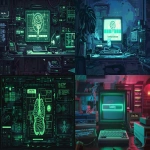 **retro computer interface from the early 2000s, window titled "Loading Colon_Data.exe", progress bar in the exact silhouette of a human colon, segments filling with green digital light, progress frozen and glitching, pixel corruption, pop-up warning icons, CRT monitor grain, flat 2D UI design, nostalgic web aesthetic --ar 16:9 --v 6.0 --raw** - <@1138484847065698314> (fast)