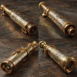 **an extended golden magical captains spyglass covered in magical glyphs** - Variations (Strong) by <@784252075265490974> (fast)