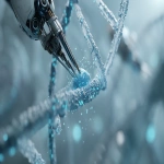 **ultra clean photorealistic futuristic AI nano-robot repairing a DNA strand, precision mechanical micro-arms placing molecular fragments, glowing repair nodes, translucent DNA lattice, high-detail nano surfaces, advanced CRISPR biotechnology aesthetic, cold blue sterile lighting, zero noise, cinematic macro realism, floating micro particles, depth of field, cutting-edge biomedical engineering, no text, no watermark --ar 16:9 --v 7.0 --q 2 --raw** - Upscaled by <@1313398896784834591> (fast, stealth)