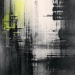 **pain abstract with oil color only black and white with all different width of lime and differ type of line narrow to thick** - Image #1 <@1133089372963602452>