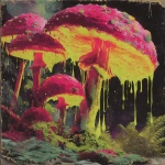 **early 1970s horror B-movie poster style UK bassline cover art, acid rave theme, dripping random objects with tongues out and sweat, chaotic mushrooms, exaggerated lighting, VHS grain, neon green and pink palette, hand-painted airbrush textures, campy sci-fi horror vibe, glowing outlines, dramatic composition, inspired by Phatworld, Mozey, Interplanetary Criminal, --ar 1:1 --v 7.0 --s 850 --q 2 --raw** - Image #2 <@289277077293760513>