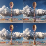 **graffiti and wooden spoon hybrid, in the graffiti sky, graffiti clouds, 3d render --raw** - Remix (Subtle) by <@744210433703018499> (fast)
-# Create, explore, and organize on [midjourney.com](<https://midjourney.com/imagine?from_discord=1>)