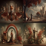 **🍂🦨🏹⚔️ 🌈✏️ --ar 7:4 --sref 36 --sv 4 --sw 100** - <@370960263245070346> (fast)