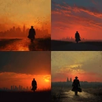 **use the following image to create a preacher gunfighter walking away from sunset to a city that needs help.** - <@1223706649483546716> (fast)
-# Create, explore, and organize on [midjourney.com](<https://midjourney.com/imagine?from_discord=1>)