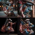 **blue state winner waves American flag kathakali --s 250 --v 7.0 --ar 4:5** - <@974789918188535848> (relaxed, stealth)