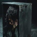 **<https://s.mj.run/0wi6JlgReBA> an Asian homeless man with long messy hair, wearing tattered clothes, crawling out of a black minimalist cube about his size, side view, eye-level perspective, dim environment with soft top-down lighting, cinematic shadows, gritty urban realism, detailed textures, 35mm film still look, --ar 16:9 --v 6.0 --raw** - Image #1 <@843005989737201707>