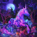 **A ultraviolet unicorn ukiyo-e in a glade --p yhobbow --v 6.0 --style raw** - Image #3 <@289471203620421643>