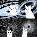 **Silly cat makes a silly face at accretion disk --ar 3:2 --profile fn9opxx u22owga 2z3eyk3 ro2ke7q y9a56jc --draft** - <@937851746712186921> (fast)