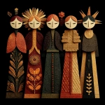 **Sinaloa paper cut dolls geomagnetic storm style --s 250 --v 7.0** - Image #1 <@974789918188535848>