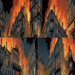 **serious comic book art of st james street house in london, burning white stone house, by night, victorian london, huge fire in the dark --ar 7:2 --raw** - Variations (Strong) by <@318345169080549377> (fast)
-# Create, explore, and organize on [midjourney.com](<https://midjourney.com/imagine?from_discord=1>)