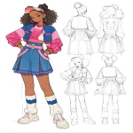 **bipoc fashion design sketch --niji 7 --ar 3:4** - Image #4 <@948741381743083580>