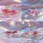 **a highly detailed crystal cherry art piece, shaped like a pair of cherries made entirely of translucent gemstone, iridescent rainbow reflections, sparkling diamond-like textures, placed on a clear glass plate, surrounded by crystal droplets, soft pastel lighting, dreamy glossy aesthetic, hyper realistic photography, fantasy luxury concept --ar 9:16** - <@1240240057374478349> (fast)
-# Create, explore, and organize on [midjourney.com](<https://midjourney.com/imagine?from_discord=1>)