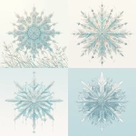 **snowflake macrophotography --sref 1206829885 --sv 4 --s 750 --niji 6** - <@654797259417845777> (fast)