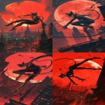 **Catwoman leaping across gothic rooftops under a giant red moon, glowing city skyline behind her, dynamic action scene with motion and energy, red and black tones --ar 9:16 --niji 6** - <@257221362568003584> (fast)
-# Create, explore, and organize on [midjourney.com](<https://midjourney.com/imagine?from_discord=1>)