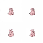 **pink piggy, white background, style of Warner Bros cartoon** - Zoom Out by <@1062998643696750602> (fast)