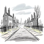 **panopticon ; in style of mechanical pencil sketch with cross hatching lines withough contour lines, pecil stokes --no contour lines, anime, manga, colors --ar 16:9 --raw --sref 3717171728 --v 7.0** - Image #3 <@1135636698060038216>