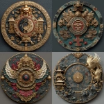 **3d emblem capturing the spirit and meaning of samsara, circular design, life, death, rebirth --s 1000 --c 25 --q 2 --v 7.0** - <@618585148765634560> (relaxed)