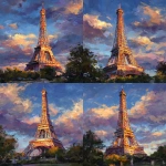 **the iffel tower in the style of John Singer Sargent painting --ar 4:5** - Variations (Strong) by <@1154458268123533322> (fast)